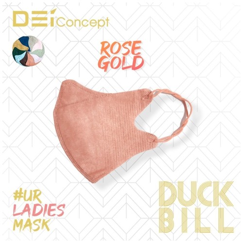 DEI MASK - Masker Duckbill Ladies Series [Rose Gold] 10's