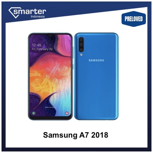 Samsung Galaxy A7 2018 128GB Second Seken Bekas Original SEIN Smarter - Blue